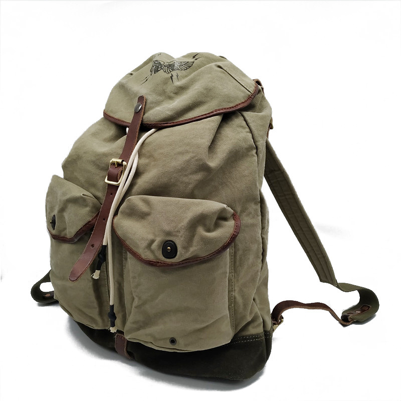 Canvas Backpack Casual - حقيبة ظهر قماشية عالية الكثافة بتصميم