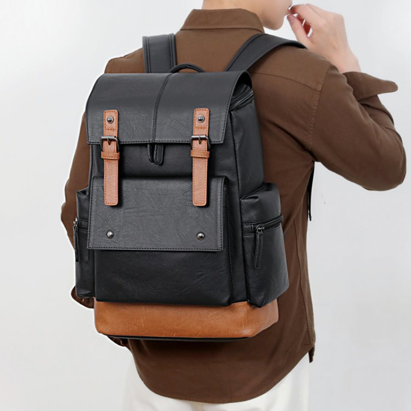 حقيبة ظهر جلدية رجالية جديدة ب - مراجعة Leather Backpack Vintage وسعره
