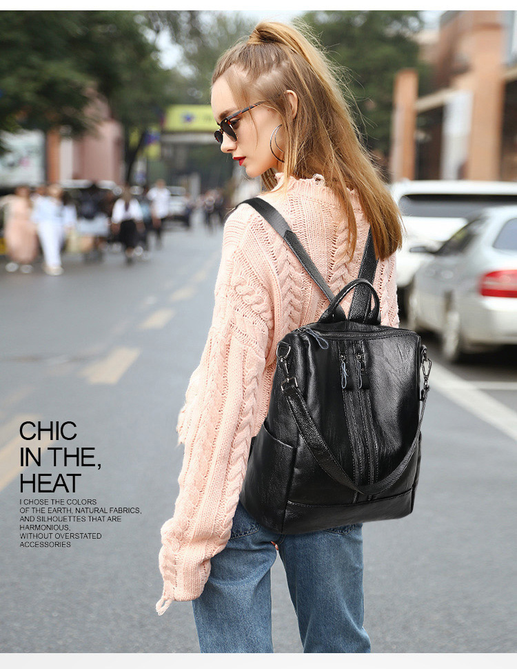 المرأة حقيبة جلدية ناعمة مدرسة - مراجعة Leather Backpack Vintage وسعره