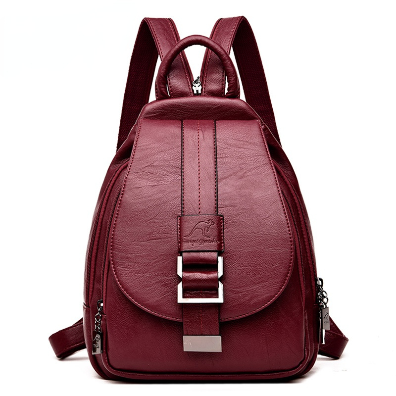مصمم حقائب الظهر المرأة حقيبة  - مراجعة Leather Backpack Vintage وسعره