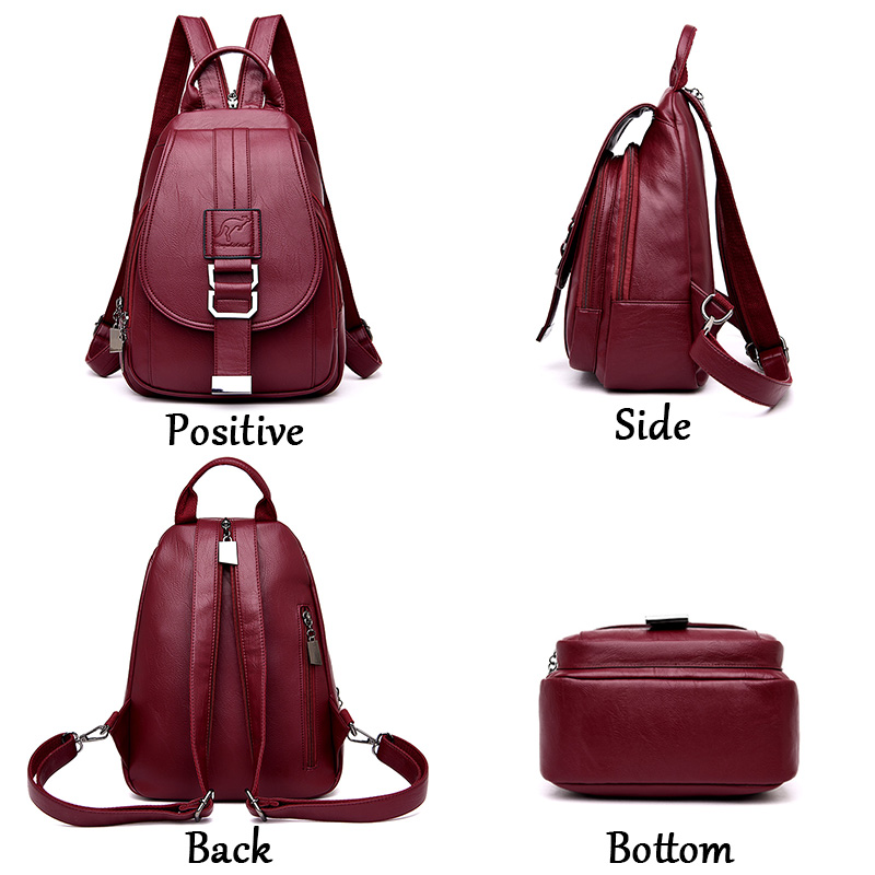 حقائب ظهر جلدية للنساء ، حقيبة - مراجعة Leather Backpack Vintage وسعره