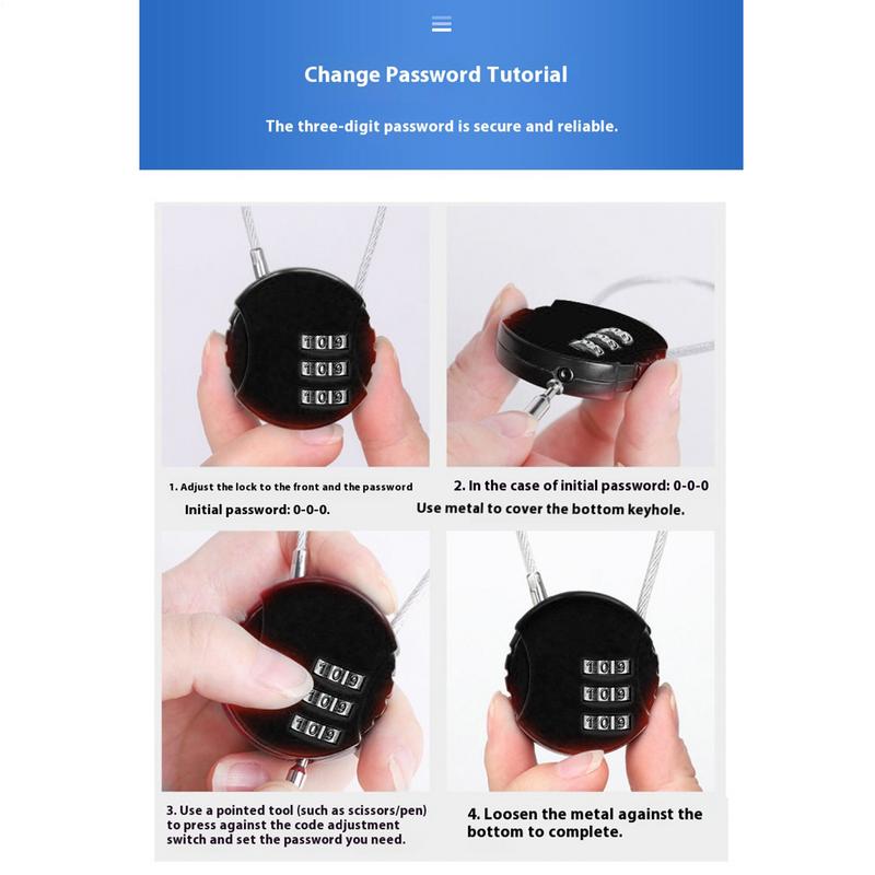 قفل كومبو للأمتعة على شكل دائر - مراجعة Backpack Lock Combo وسعره