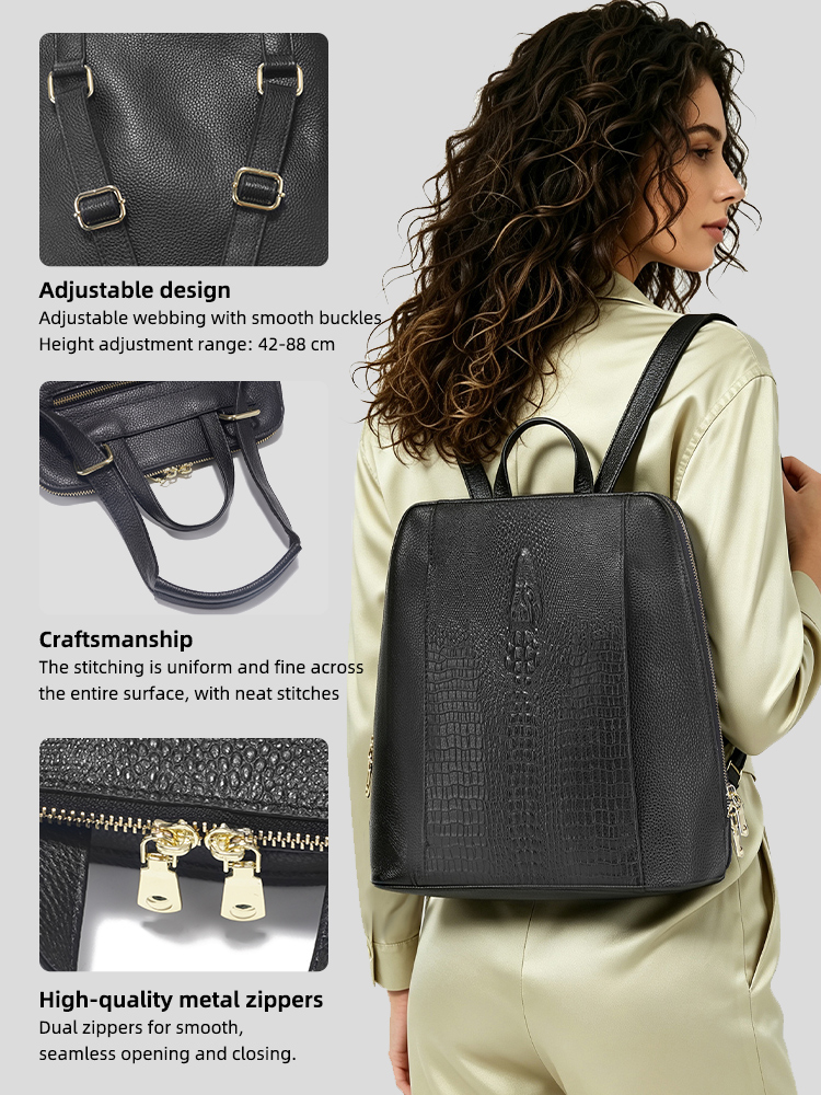 حقيبة ظهر نسائية من جلد التمسا - مراجعة Leather Backpack Vintage وسعره